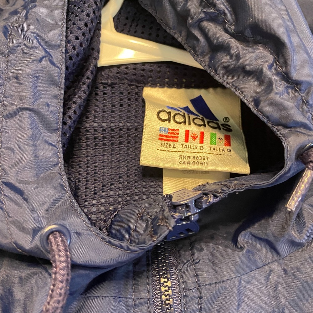 Adidas mens’s hoodie windbreaker - size L - Picture 6 of 7